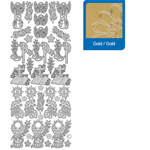 Sticker oro COMUNIONE  883/O - simboli misti