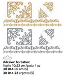 ADESIVO: BORDATURE ORO FOGLIO 10X23 CM BS 1 PZ