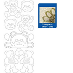 Sticker ORSETTI glitterato trasparente 9400